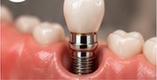 Implant in gum model