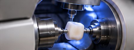 Crown being milled