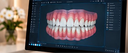 Digital smile design on tablet